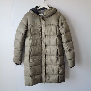 Columbia Women's Woodlyn Meadows Down Hooded Parka Jacket size M Green